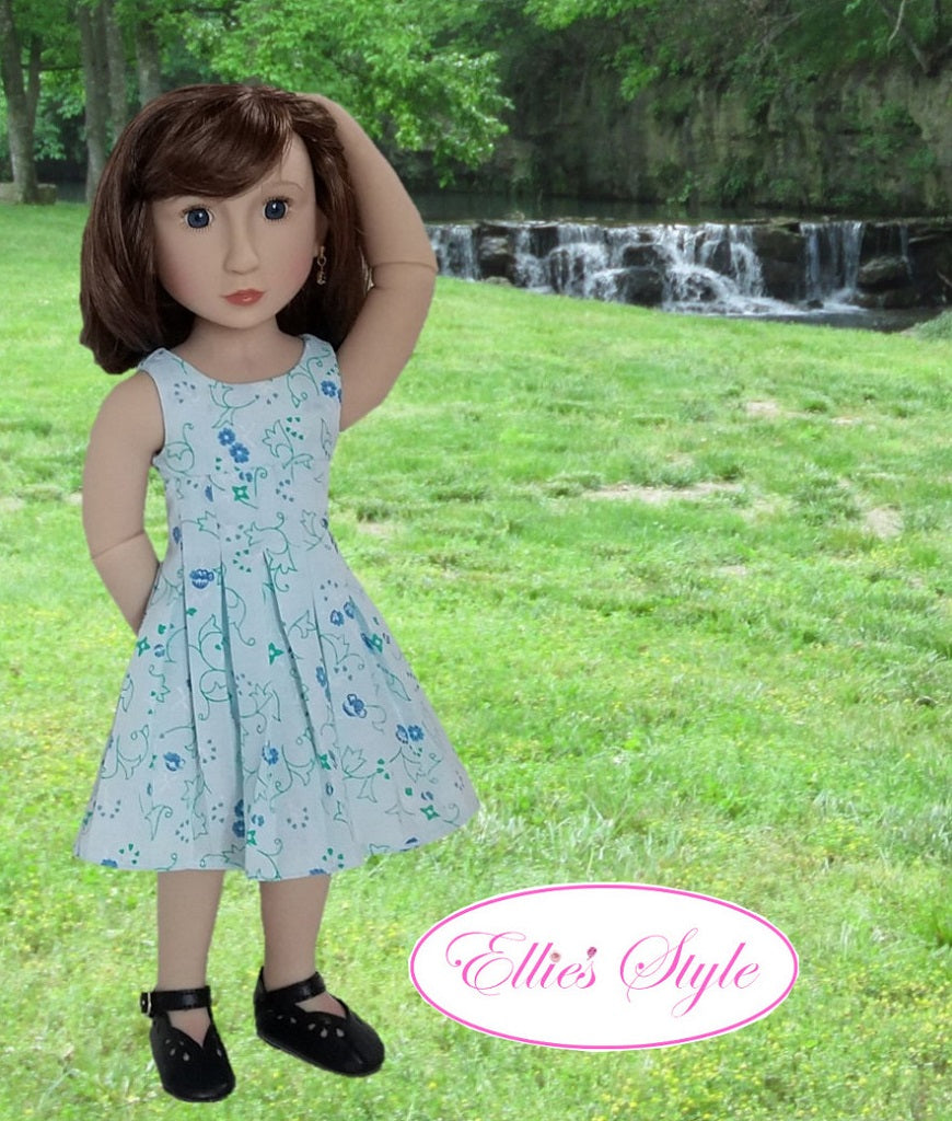 Ellie's Style A Girl For All Time Amalie Dress 16" Doll Clothes Pattern fits A Girl For All Time dolls Pixie Faire