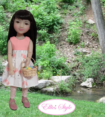 Ellie's Style Ruby Red Fashion Friends Amalie Dress 14.5-15" Doll Clothes Pattern Pixie Faire