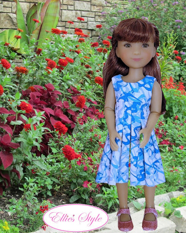 Ellie's Style Siblies Amalie Dress 12" Doll Clothes Pattern fits Siblies dolls Pixie Faire