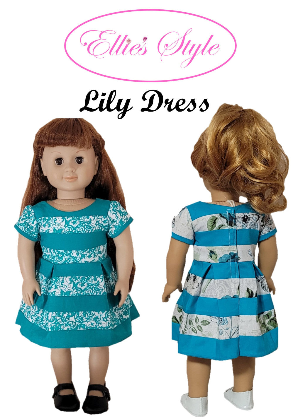 Ellie's Style 18 Inch Modern Lily Dress 18" Doll Clothes Pattern Pixie Faire