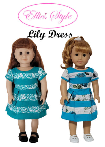 Ellie's Style 18 Inch Modern Lily Dress 18" Doll Clothes Pattern Pixie Faire