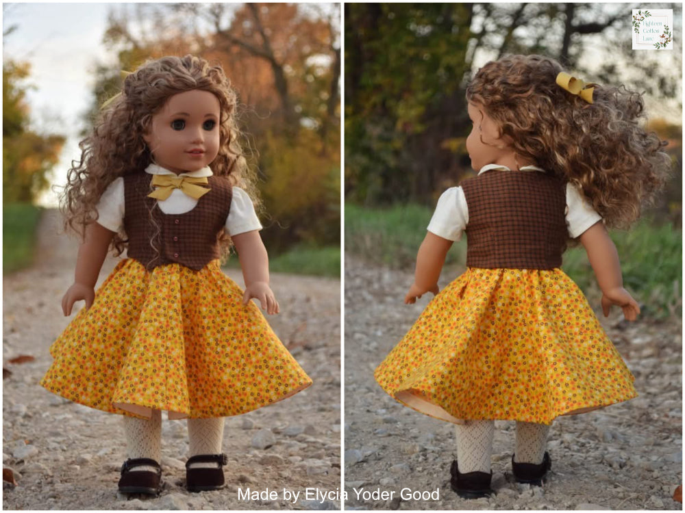 Eighteen Cotton Lane 18 Inch Historical Let's Go to Glee Club! 18" Doll Clothes Pattern Pixie Faire