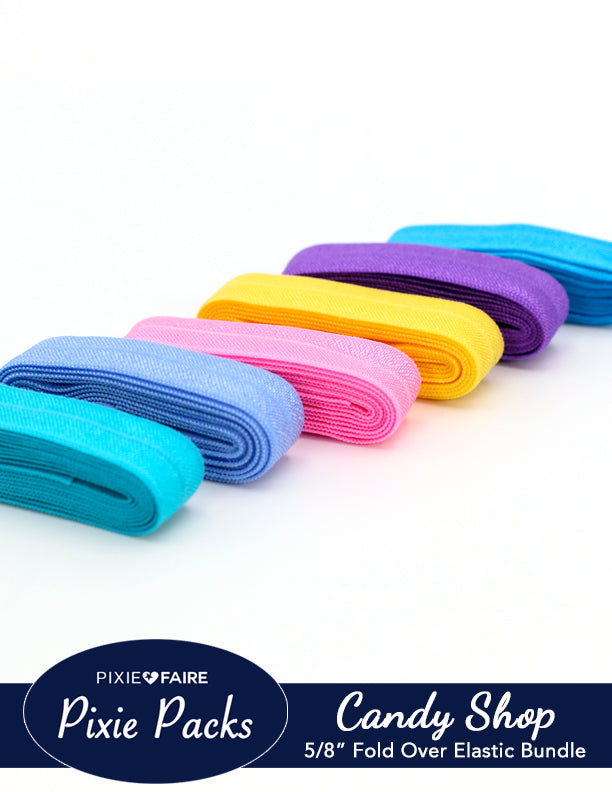 Pixie Faire Pixie Packs Pixie Packs 5/8" Fold Over Elastic Bundle Candy Shop Pixie Faire