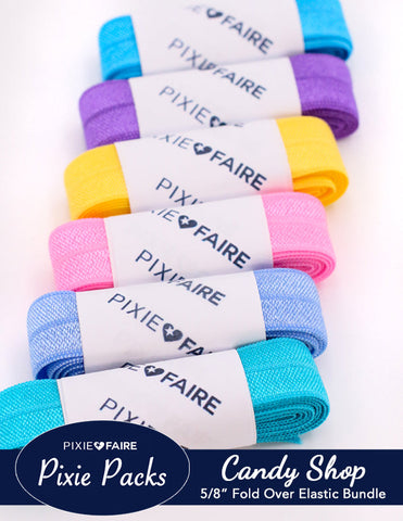Pixie Faire Pixie Packs Pixie Packs 5/8" Fold Over Elastic Bundle Candy Shop Pixie Faire