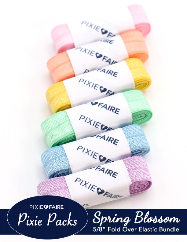 Pixie Faire Pixie Packs Pixie Packs 5/8" Fold Over Elastic Bundle Spring Blossom Pixie Faire