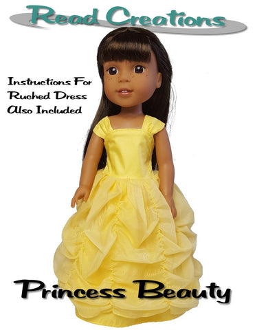 Read Creations WellieWishers Reversible Fancy Dress 14.5" Doll Clothes Pattern Pixie Faire