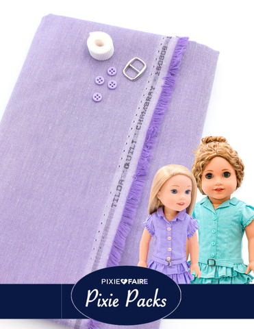 Pixie Faire Pixie Packs Pixie Pack Faraway Downs Dress Tilda Chambray Lavender Pixie Faire