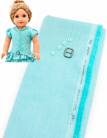 Pixie Faire Pixie Packs Pixie Pack Faraway Downs Dress Tilda Chambray Teal Pixie Faire