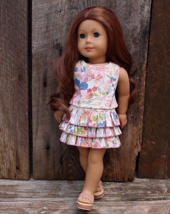 Liberty Jane 18 Inch Modern Faraway Downs Dress 18" Doll Clothes Pattern Pixie Faire