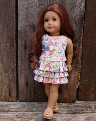 Liberty Jane 18 Inch Modern Faraway Downs Dress 18" Doll Clothes Pattern Pixie Faire