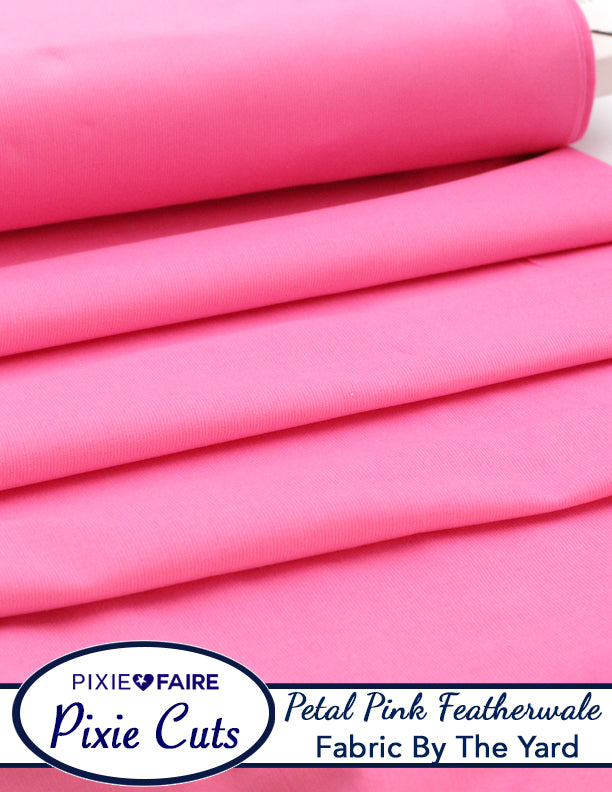 Pixie Faire Pixie Cuts Pixie Cuts Fabric By The Yard - Featherwale Petal Pink 1/2 Yard Pixie Faire