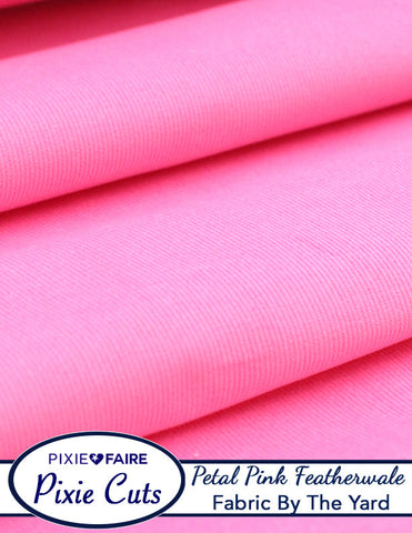 Pixie Faire Pixie Cuts Pixie Cuts Fabric By The Yard - Featherwale Petal Pink 1/2 Yard Pixie Faire