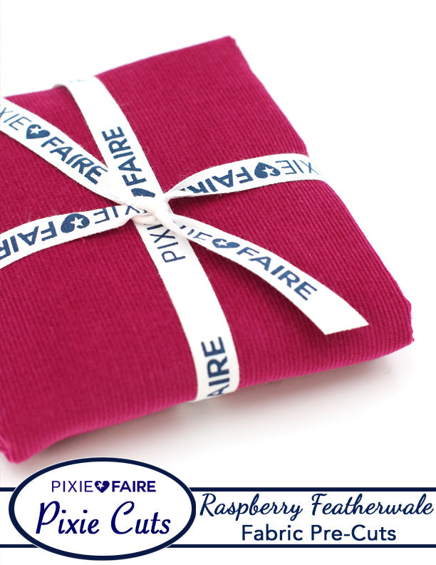 Pixie Faire Pixie Cuts Pixie Cuts Pre-Cut Fat Quarter - Featherwale Raspberry Pixie Faire