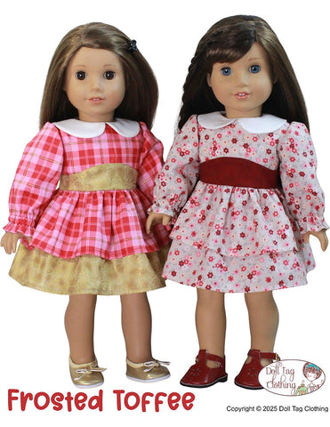 Doll Tag Clothing 18 Inch Modern Frosted Toffee Dress 18" Doll Clothes Pattern Pixie Faire