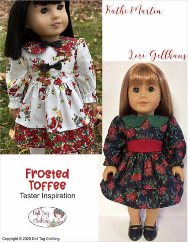 Doll Tag Clothing 18 Inch Modern Frosted Toffee Dress 18" Doll Clothes Pattern Pixie Faire