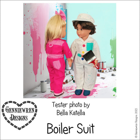 Genniewren 18 Inch Modern Boiler Suit 18" Doll Clothes Pattern Pixie Faire