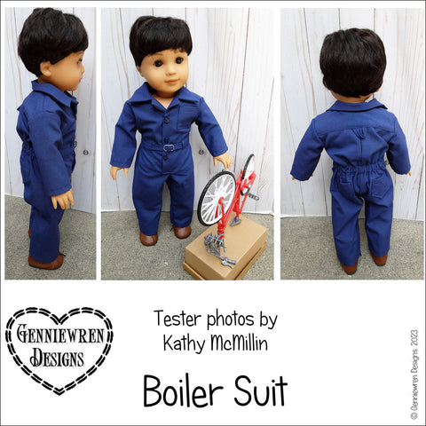 Genniewren 18 Inch Modern Boiler Suit 18" Doll Clothes Pattern Pixie Faire