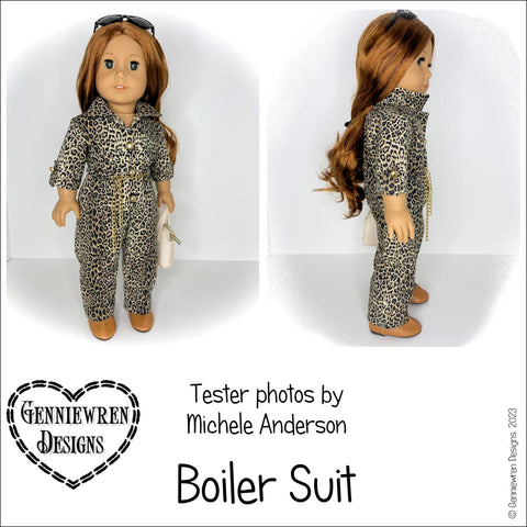 Genniewren 18 Inch Modern Boiler Suit 18" Doll Clothes Pattern Pixie Faire