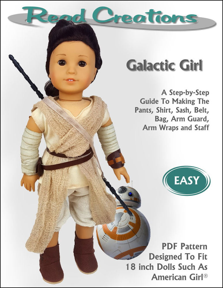 Read Creations 18 Inch Modern Galactic Girl 18" Doll Clothes Pattern Pixie Faire