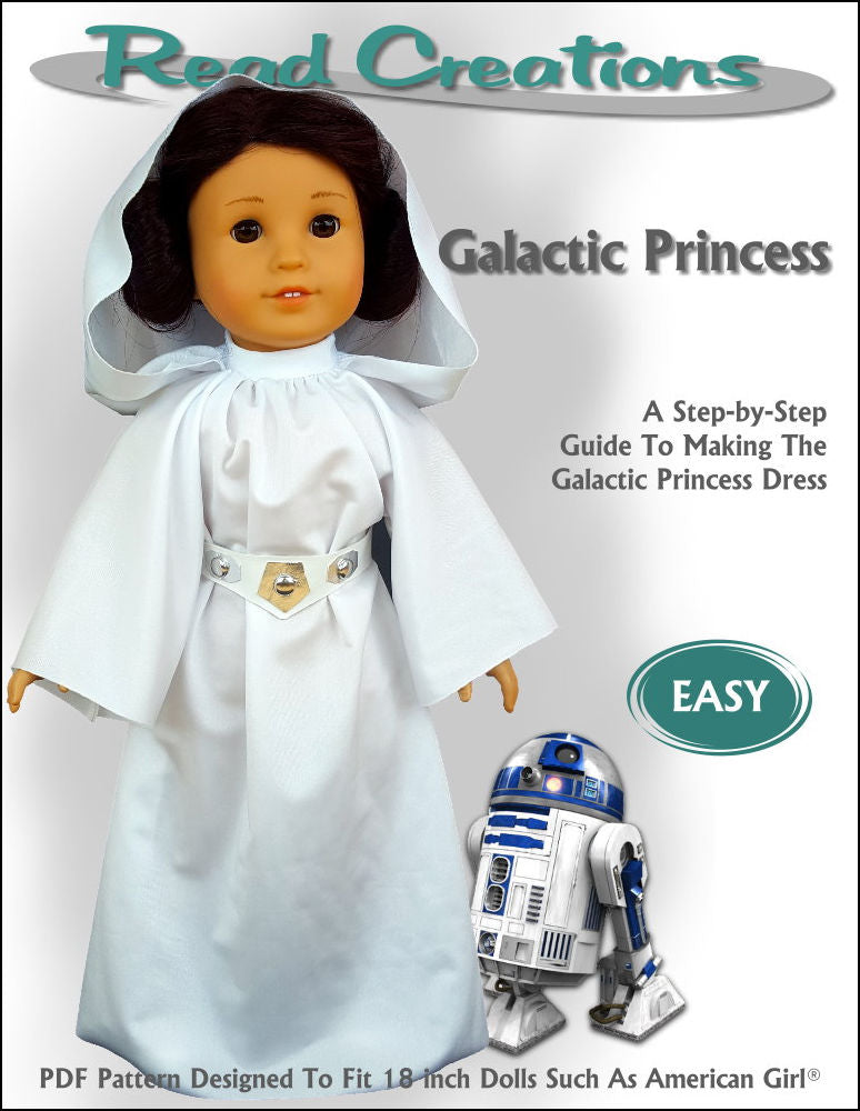 Read Creations 18 Inch Modern Galactic Princess Dress 18" Doll Clothes Pattern Pixie Faire
