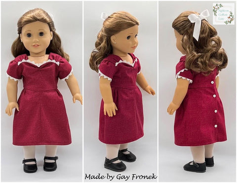 Eighteen Cotton Lane 18 Inch Historical Let's Send Our Love! 18" Doll Clothes Pattern Pixie Faire