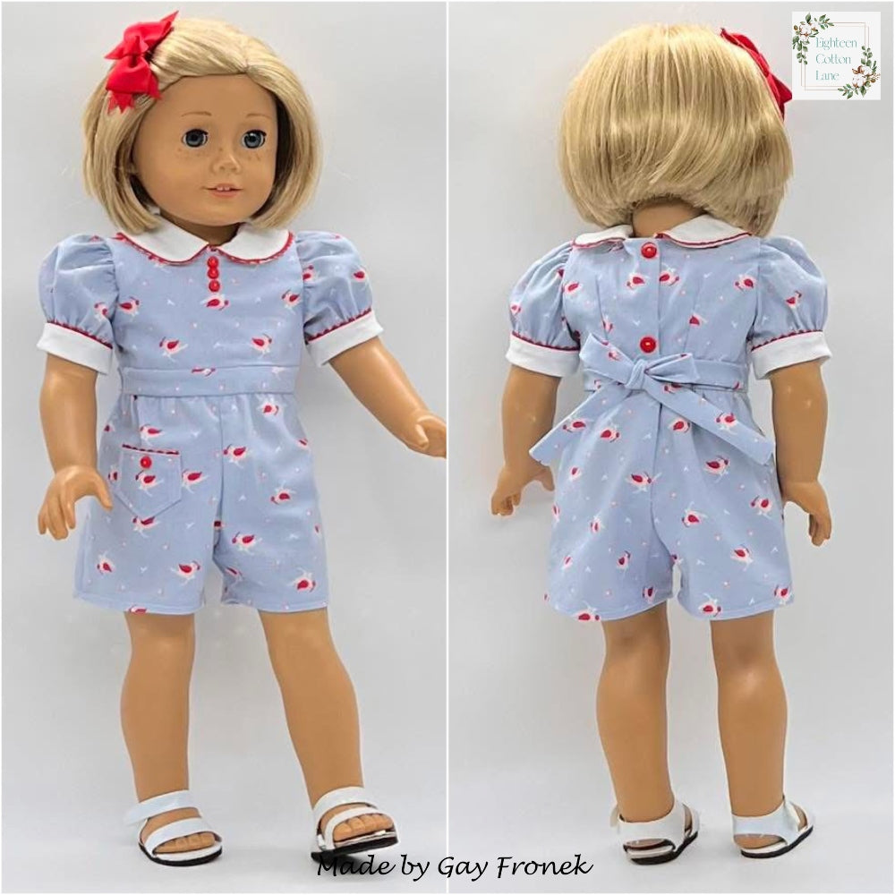 Eighteen Cotton Lane 18 Inch Historical Let's Plant a Victory Garden! 18" Doll Clothes Pattern Pixie Faire