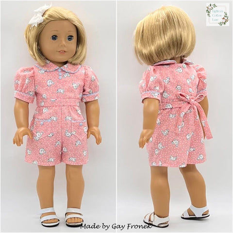 Eighteen Cotton Lane 18 Inch Historical Let's Plant a Victory Garden! 18" Doll Clothes Pattern Pixie Faire