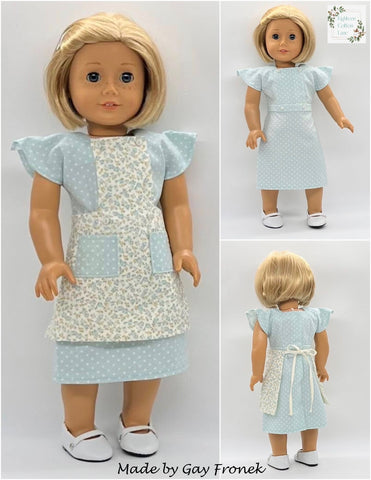 Eighteen Cotton Lane 18 Inch Historical Let's Bake a Birthday Cake! 18" Doll Clothes Pattern Pixie Faire
