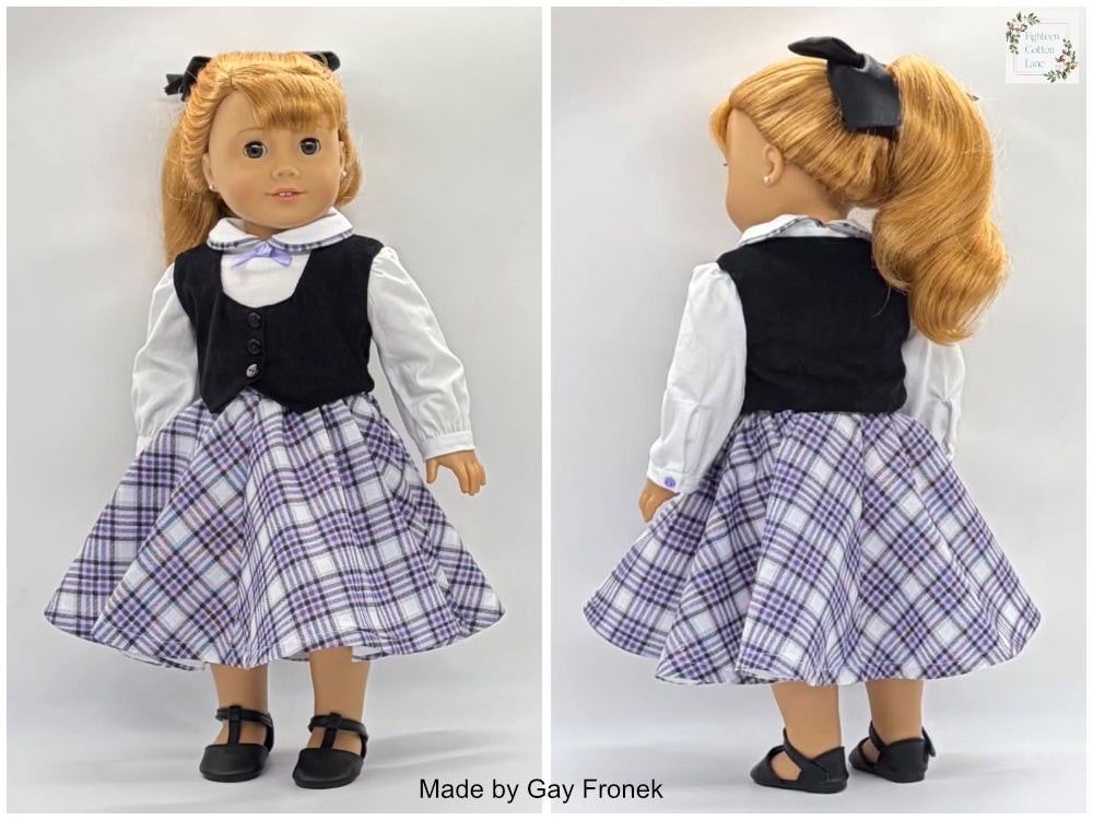Eighteen Cotton Lane 18 Inch Historical Let's Go to Glee Club! 18" Doll Clothes Pattern Pixie Faire