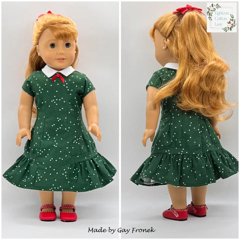 Eighteen Cotton Lane 18 Inch Historical Let's Put a Bow On It! 18" Doll Clothes Pattern Pixie Faire
