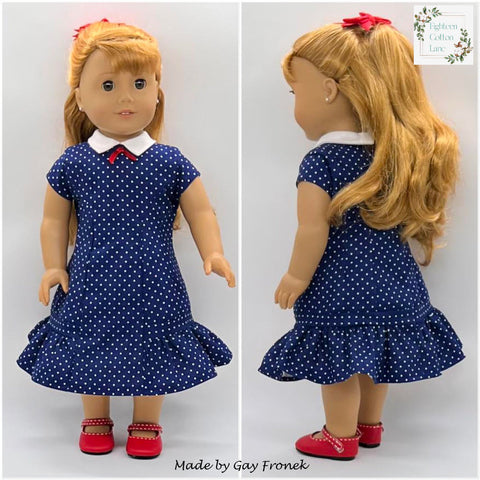 Eighteen Cotton Lane 18 Inch Historical Let's Put a Bow On It! 18" Doll Clothes Pattern Pixie Faire