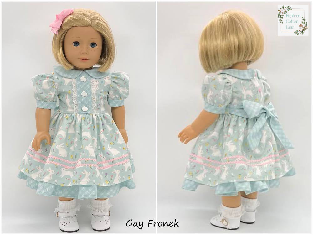 Eighteen Cotton Lane 18 Inch Historical Let's Make Gingerbread! 18" Doll Clothes Pattern Pixie Faire