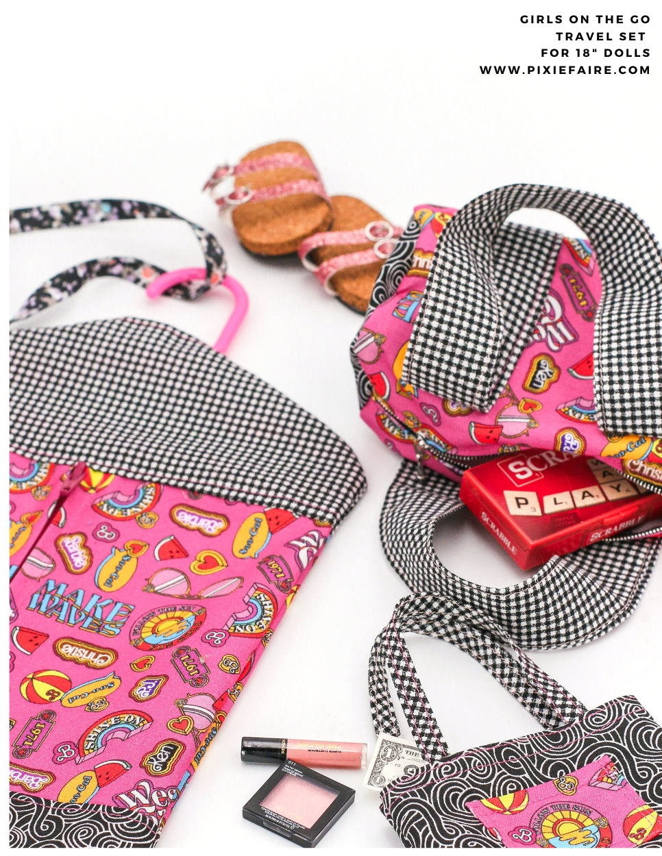 PF House Brand 18 Inch Modern Girls On The Go 18" Doll Accessory Pattern Pixie Faire