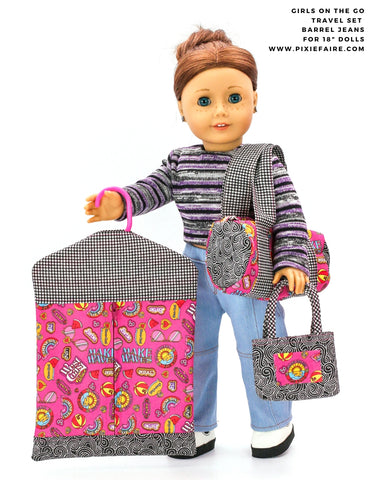 PF House Brand 18 Inch Modern Girls On The Go 18" Doll Accessory Pattern Pixie Faire