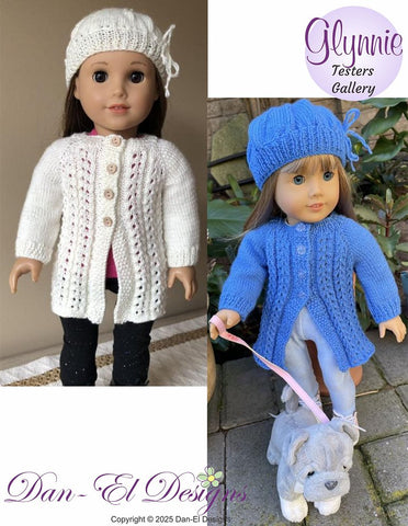 Dan-El Designs Knitting Glynnie 18" Doll Clothes Knitting Pattern Pixie Faire