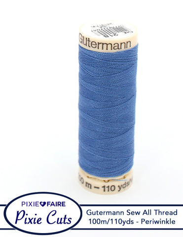 Pixie Faire Pixie Cuts Gutermann Sew All Polyester Thread 100m/110yds Periwinkle Pixie Faire