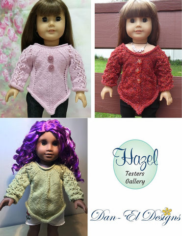 Dan-El Designs Knitting Hazel 18" Doll Clothes Knitting Pattern Pixie Faire