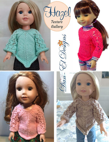 Dan-El Designs Knitting Hazel 14.5" Doll Clothes Knitting Pattern Pixie Faire