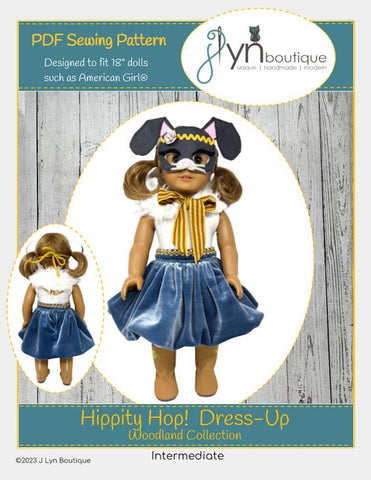 My Sunshine Dolls 18 Inch Modern Hippity Hop! Dress-Up 18" Doll Clothes Pattern Pixie Faire