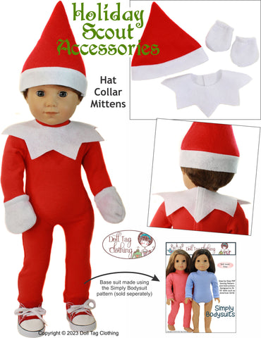 Doll Tag Clothing 18 Inch Modern Holiday Scout Accessories 18" Doll Clothes Pattern Pixie Faire