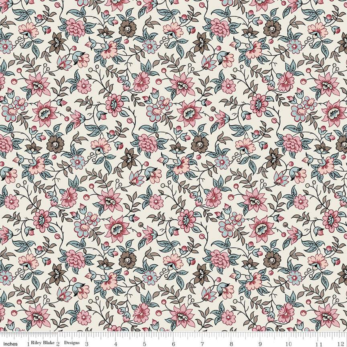 Pixie Faire Pixie Cuts Pixie Cuts Fabric By The Yard - Cotton "Jane Austen" Elinor 1/2 Yard Pixie Faire