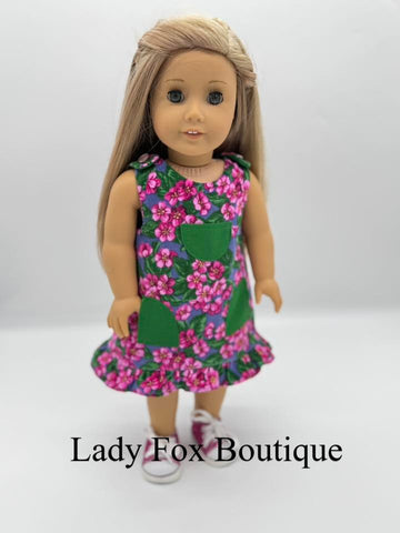Lady Fox Boutique Ruby Red Fashion Friends Zina Dress 18" Doll Clothes Pattern Pixie Faire