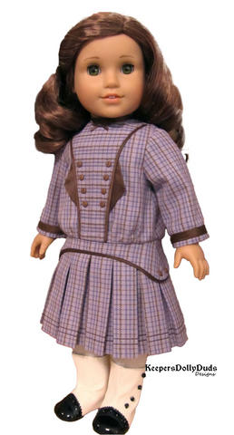 Keepers Dolly Duds Designs BOGO 18 Inch Historical 1914 Pleated Frock 18" Doll Clothes Pattern Pixie Faire