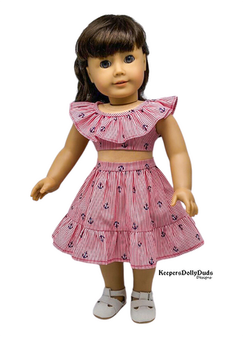 Keepers Dolly Duds Designs 18 Inch Modern Sweet Summer Days 18" Doll Clothes Pattern Pixie Faire