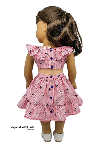 Keepers Dolly Duds Designs 18 Inch Modern Sweet Summer Days 18" Doll Clothes Pattern Pixie Faire