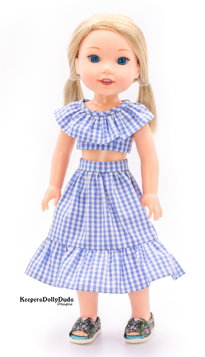 Keepers Dolly Duds Designs WellieWishers Sweet Summer Days 14.5-15" Doll Clothes Pattern Pixie Faire