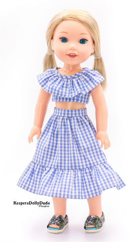 Keepers Dolly Duds Designs WellieWishers Sweet Summer Days 14.5-15" Doll Clothes Pattern Pixie Faire