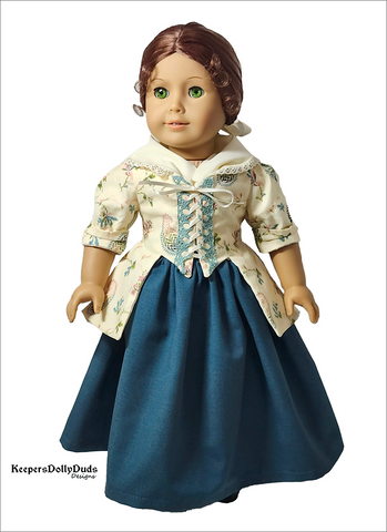 Keepers Dolly Duds Designs 18 Inch Historical Williamsburg 18" Doll Clothes Pattern Pixie Faire