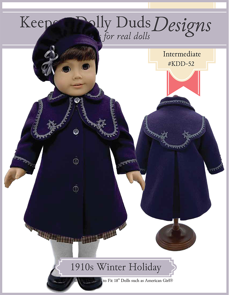 Keepers Dolly Duds Designs 18 Inch Historical 1910s Winter Holiday 18" Doll Clothes Pattern Pixie Faire