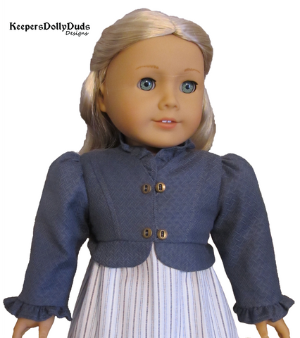Keepers Dolly Duds Designs 18 Inch Historical Regency Spencer Jacket and Bonnet Set 18" Doll Clothes Pattern Pixie Faire